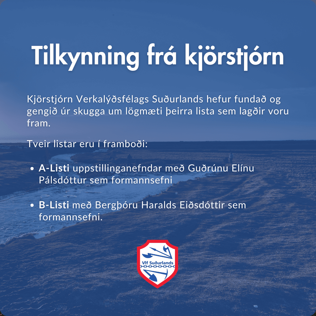 Tilkynning frá kjörstjórn