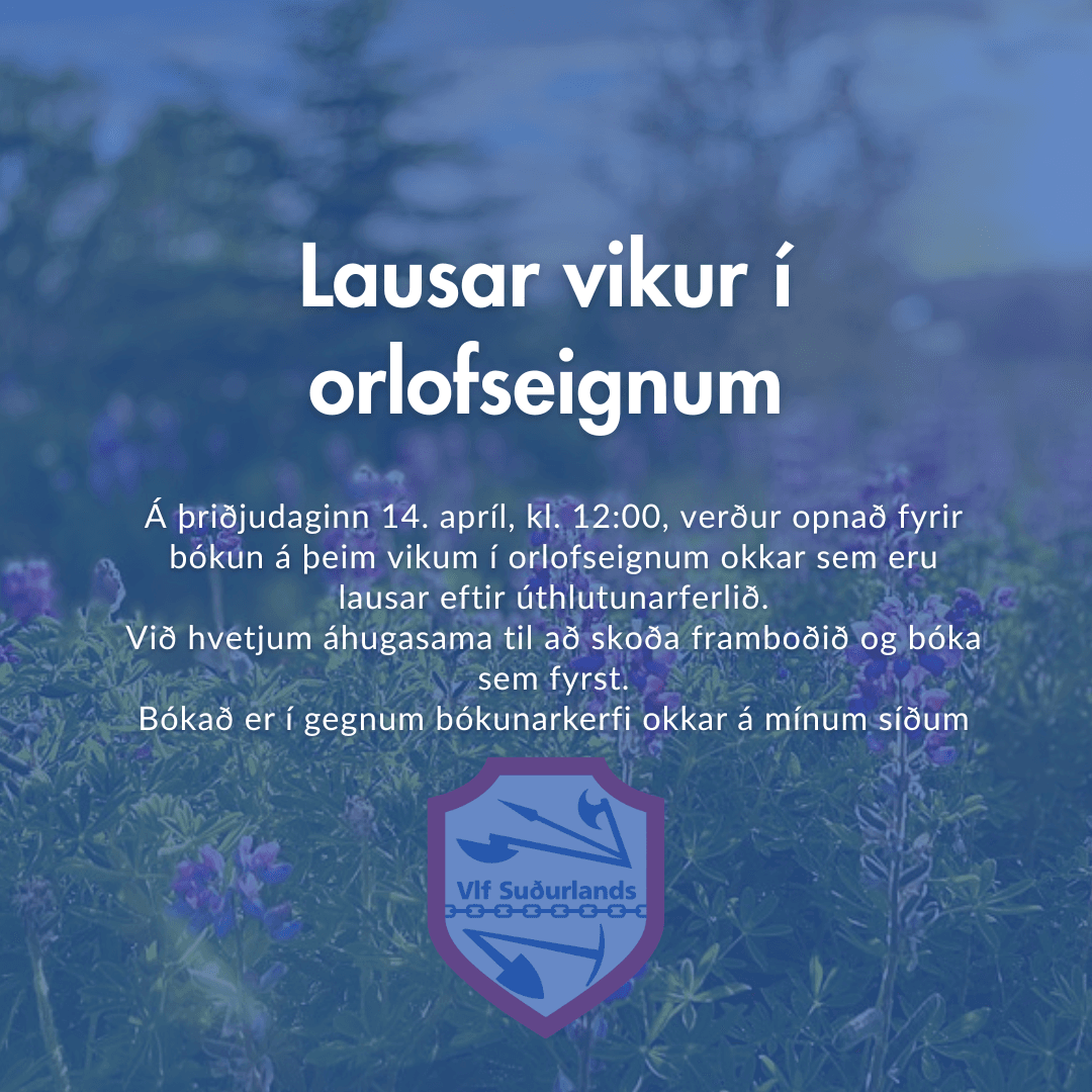 Lausar vikur í orlofseignum